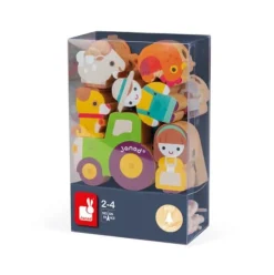 Janod Rijgkralen Boerderij Set Hout