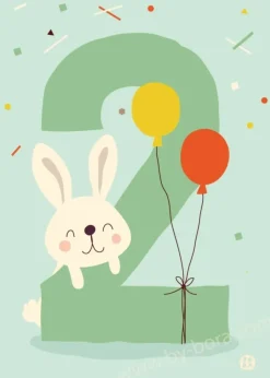 Kaart met Envelop 2 Bunny