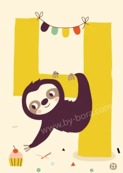 Kaart met envelop 4 Sloth