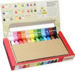 Kitpas Rijstwax (Raam)Krijt Medium Set 12-delig