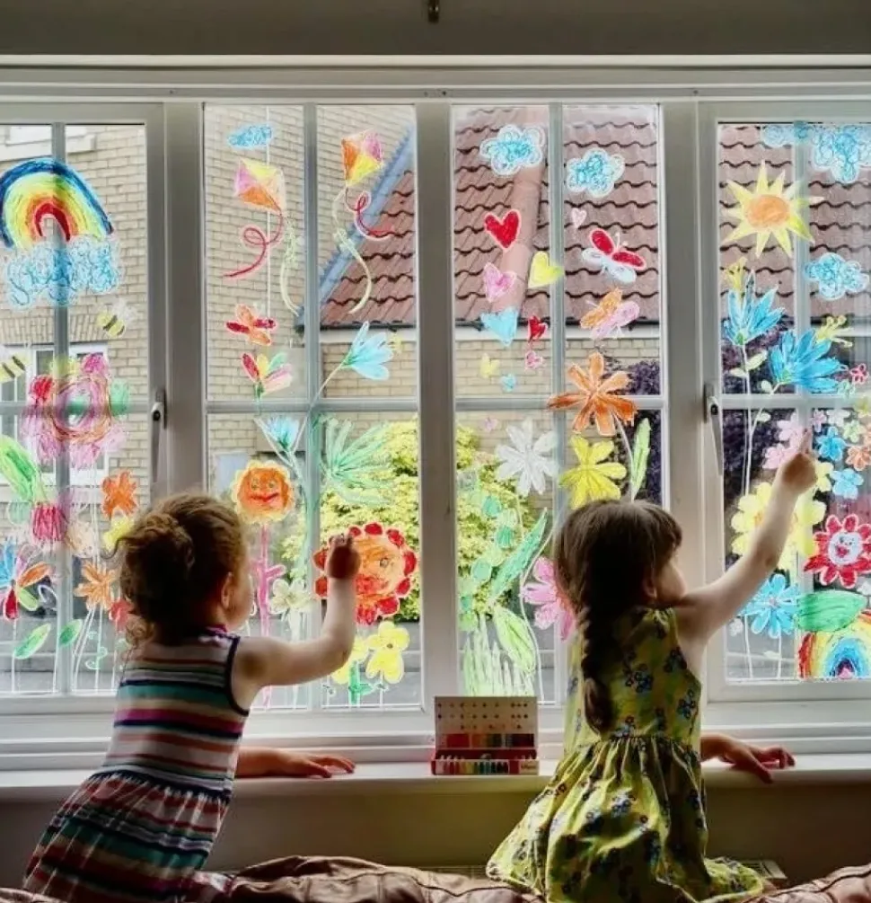 Kitpas Rijstwax (Raam)Krijt Medium Set 6-delig