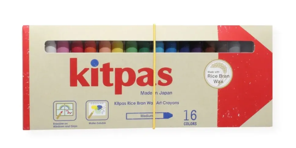 Kitpas Rijstwax (Raam)Krijt Medium Set 16-delig