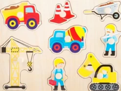 Knoppuzzel Bouw Hout 8 pcs.