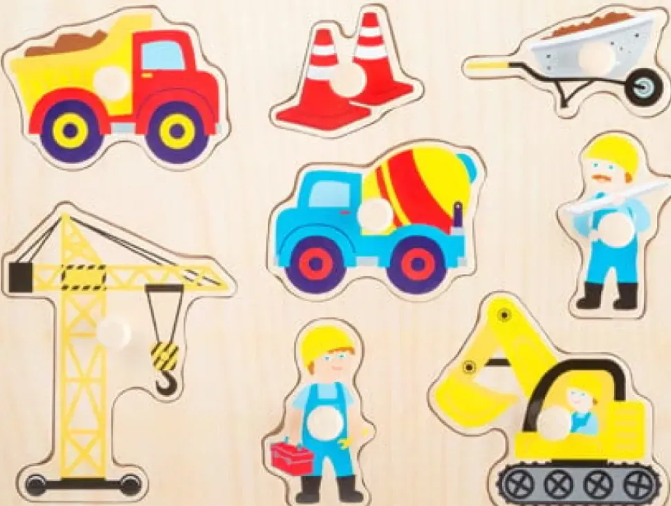 Knoppuzzel Bouw Hout 8 pcs.