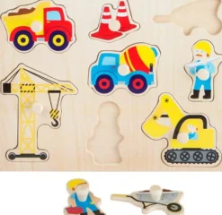 Knoppuzzel Bouw Hout 8 pcs.