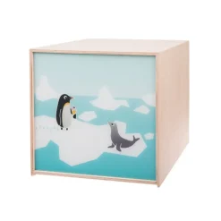 Limundo Kubuslamp Pinguïn Beuken Hout