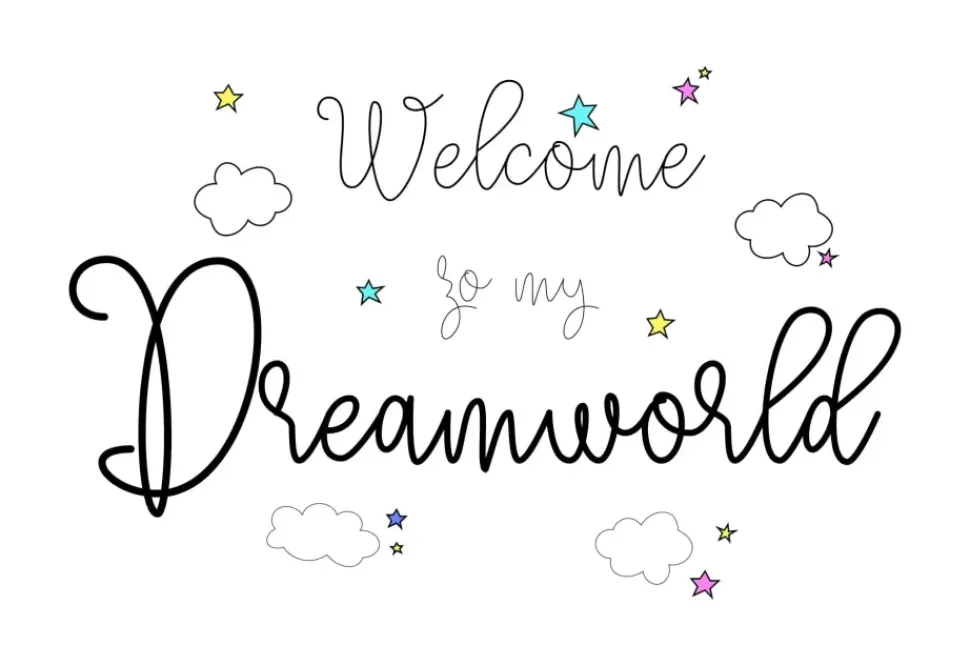 Limundo Motief Dreamworld Wandlamp Rechthoekig