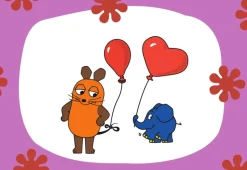 Limundo Motief Muis met Ballon Wandlamp Rechthoekig