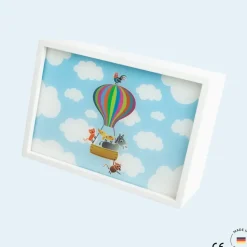 Limundo Wandlamp Rechthoekig Luchtballon Wit Hout