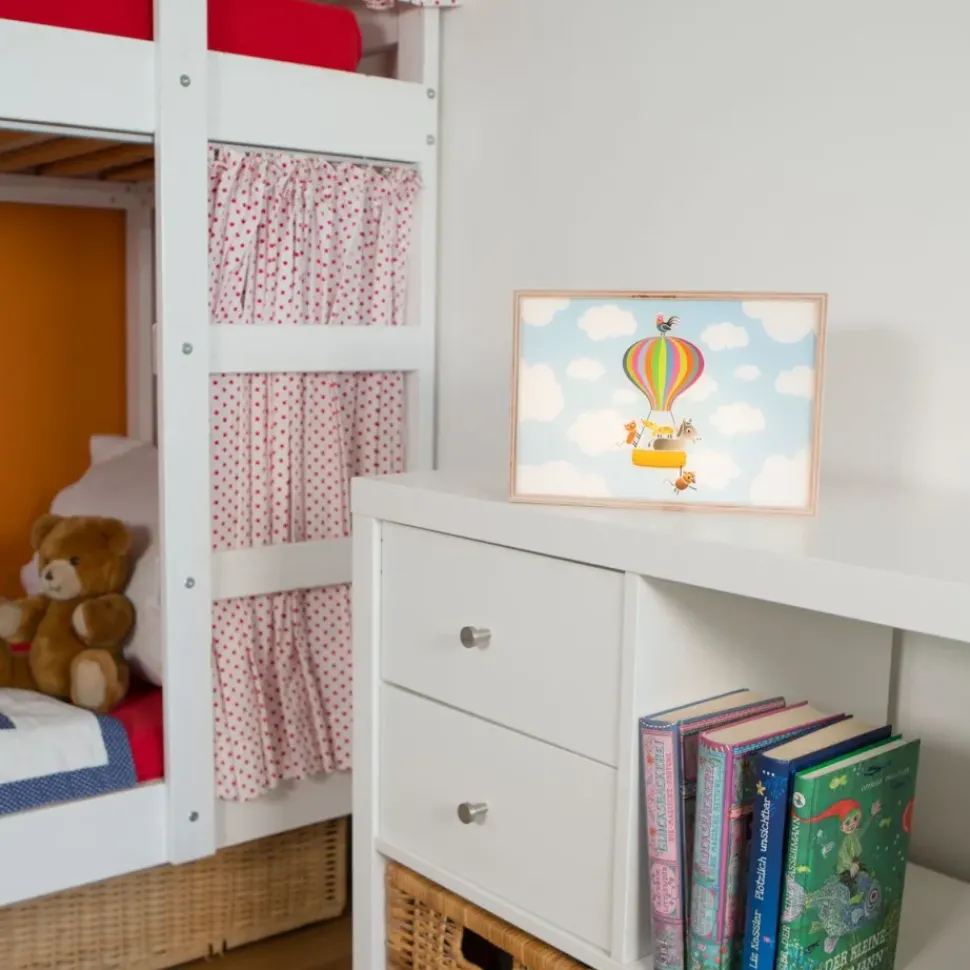 Limundo Wandlamp Rechthoekig Luchtballon Beuken Hout