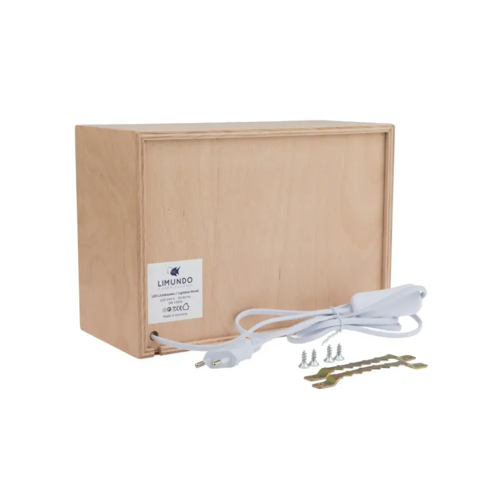 Limundo Wandlamp Rechthoekig Luchtballon Beuken Hout