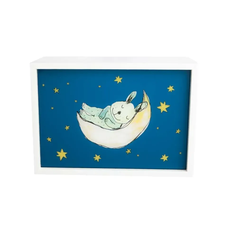 Limundo Wandlamp Rechthoekig Muis Sophia Wit Hout