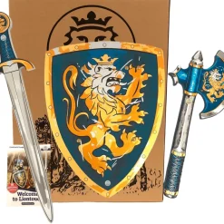 Liontouch Edele Ridder Set Zwaard/Schild/Bijl Blauw