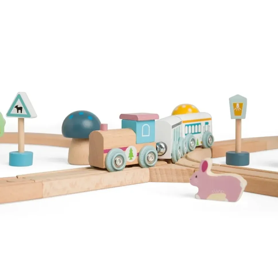Little Dutch Treinbaan Dieren Set Hout