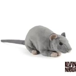 Living Nature Knuffel Rat met Geluid