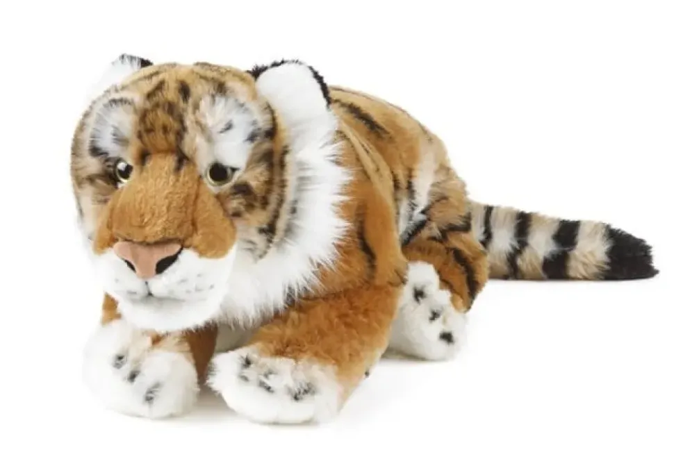 Living Nature Knuffel Tijger Liggend 45 cm