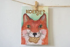 Lotte Drouen Ansichtkaart Koekje