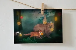 Lotte Drouen Ansichtkaart Hieperdepiep Hoera Dierenband