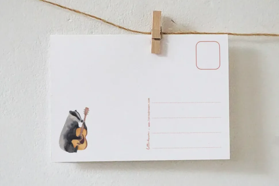 Lotte Drouen Ansichtkaart Picknick tussen de Bloemen