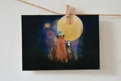 Lotte Drouen Ansichtkaart Hiep hiep hoera ooievaar