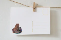 Lotte Drouen Ansichtkaart Bosdieren Bedankt met Bloemen