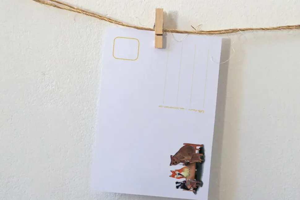 Lotte Drouen Ansichtkaart Aan Tafel