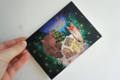 Lotte Drouen Ansichtkaart met Foliedruk Gingerbread House