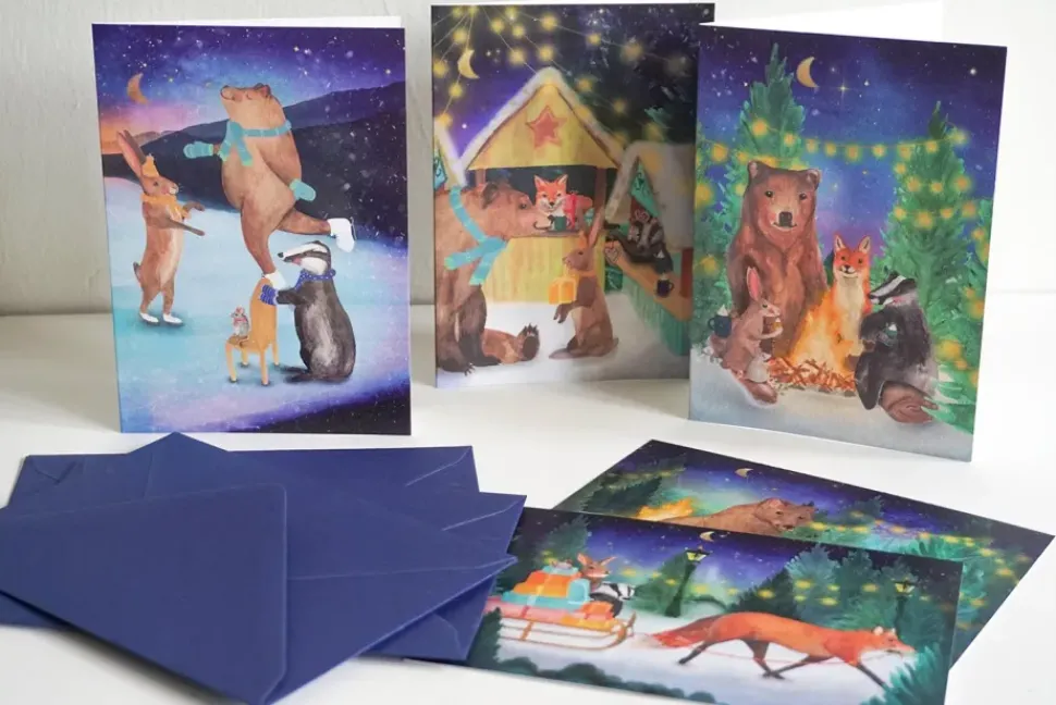 Lotte Drouen Kerstkaarten Set 5-delig