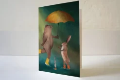 Lotte Drouen Wenskaart Dansen in de Regen