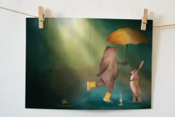 Lotte Drouen Wenskaart Dansen in de Regen