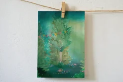 Lotte Drouen Wenskaart met Foliedruk Sterren Ophangen