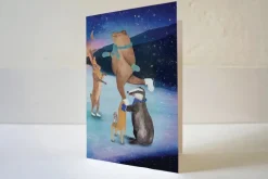 Lotte Drouen Wenskaart Schaatsen