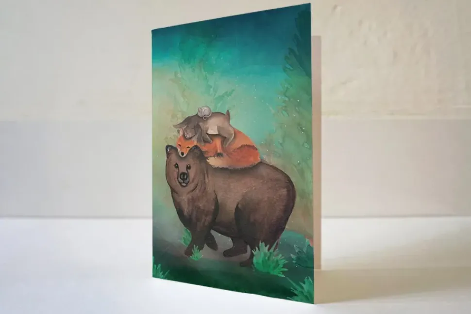 Lotte Drouen Wenskaart Stapeldieren