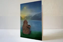 Lotte Drouen Wenskaart Troost Beer en Das