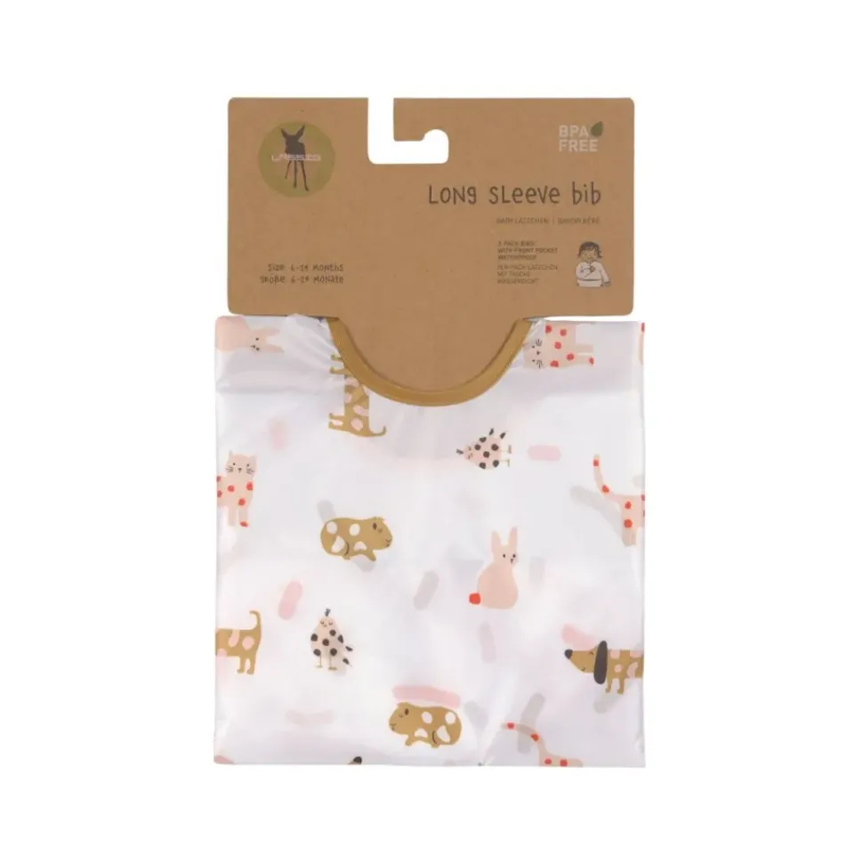 Lässig Babyslabbetje met Mouwen Little Mateys Spicy Orange