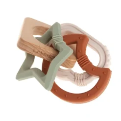 Lässig Bijtring Hout/Siliconen Little Universe