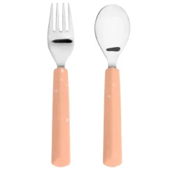 Lässig Kinderbestek Set Vork en Lepel Abrikoos
