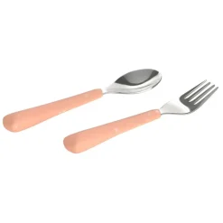 Lässig Kinderbestek Set Vork en Lepel Abrikoos