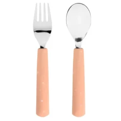 Lässig Kinderbestek Set Vork en Lepel Abrikoos