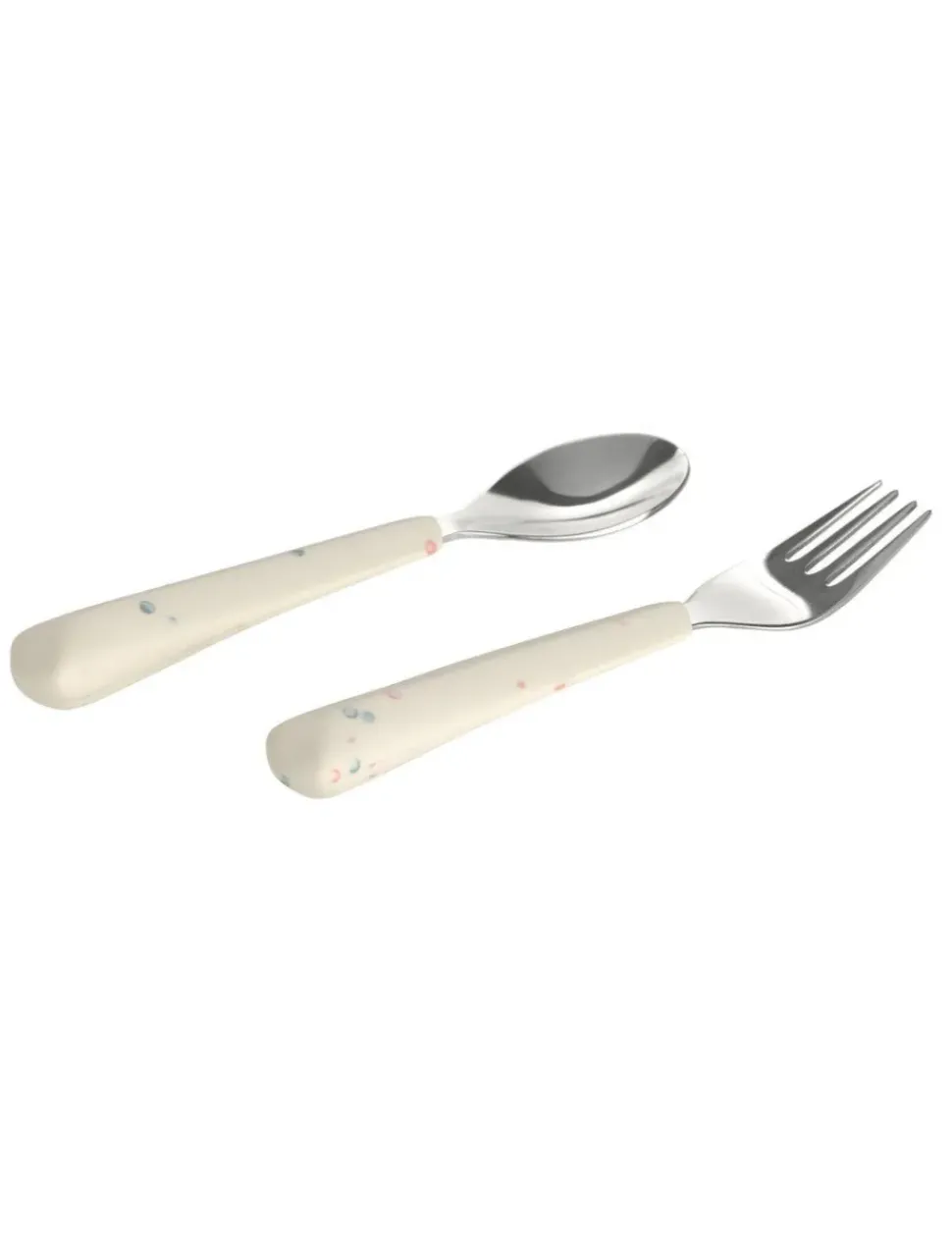 Lässig Kinderbestek Set Vork en Lepel Nature