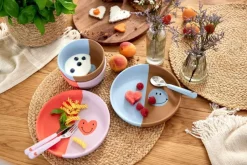 Lässig Kinderbord Siliconen Happy Rascals Hart Lavendel