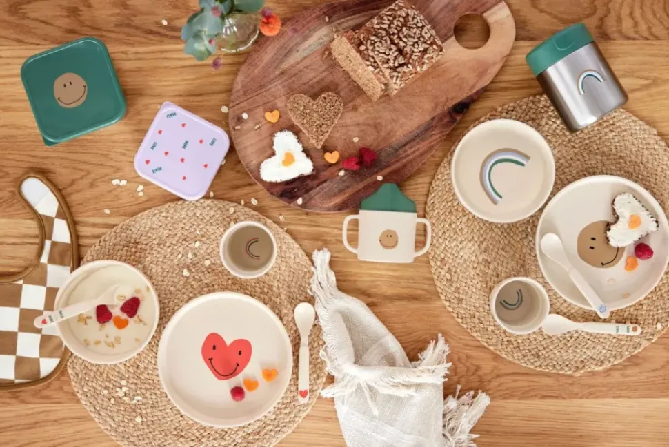 Lässig Kinderschaaltje Happy Rascals Smile Sky Blue Cellulose