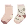 Lässig Kindersokjes Anti-Slip Offwhite/Powder Pink Set 2-delig
