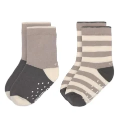 Lässig Kindersokjes V-Master Anti-Slip Anthracite/Taupe Set 2-delig