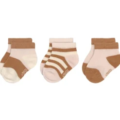 Lässig Sneaker Kindersokjes Powder Pink/Caramel Set 3-delig