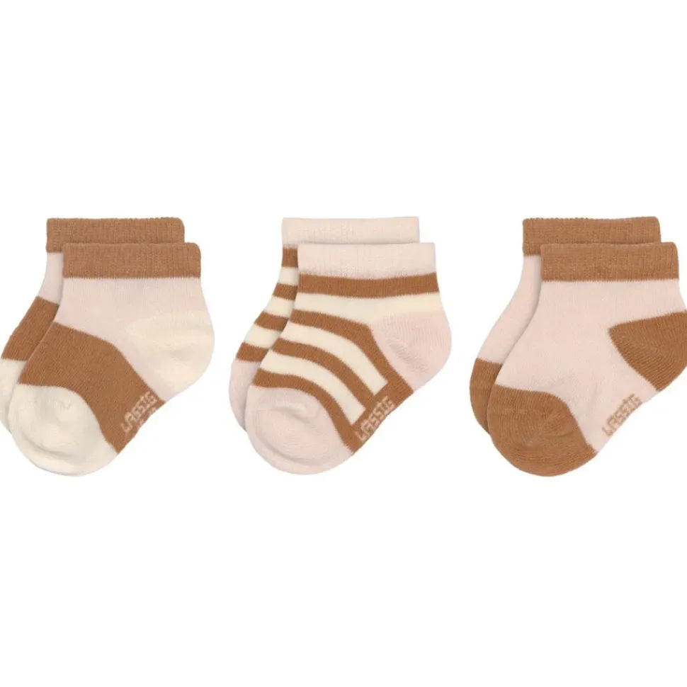 Lässig Sneaker Kindersokjes Powder Pink/Caramel Set 3-delig