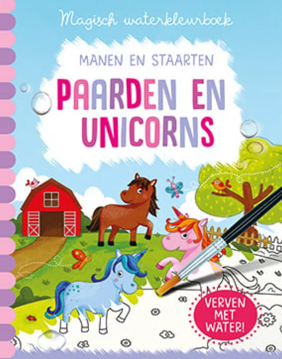 Magisch waterkleurboek Paarden en Unicorns