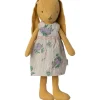 Maileg Knuffel Bunny Size 1 Dusty Yellow met Jurk 20cm