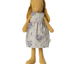 Maileg Knuffel Bunny Size 2 Dusty Yellow met Jurk 23cm