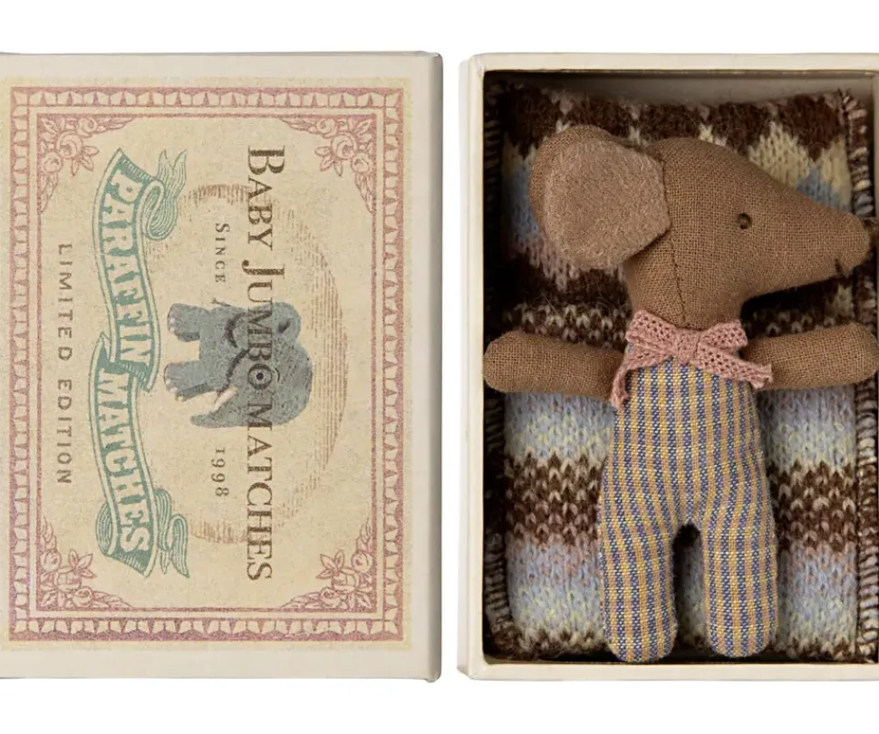 Maileg Knuffelmuis Baby Sleepy-Wakey Roze